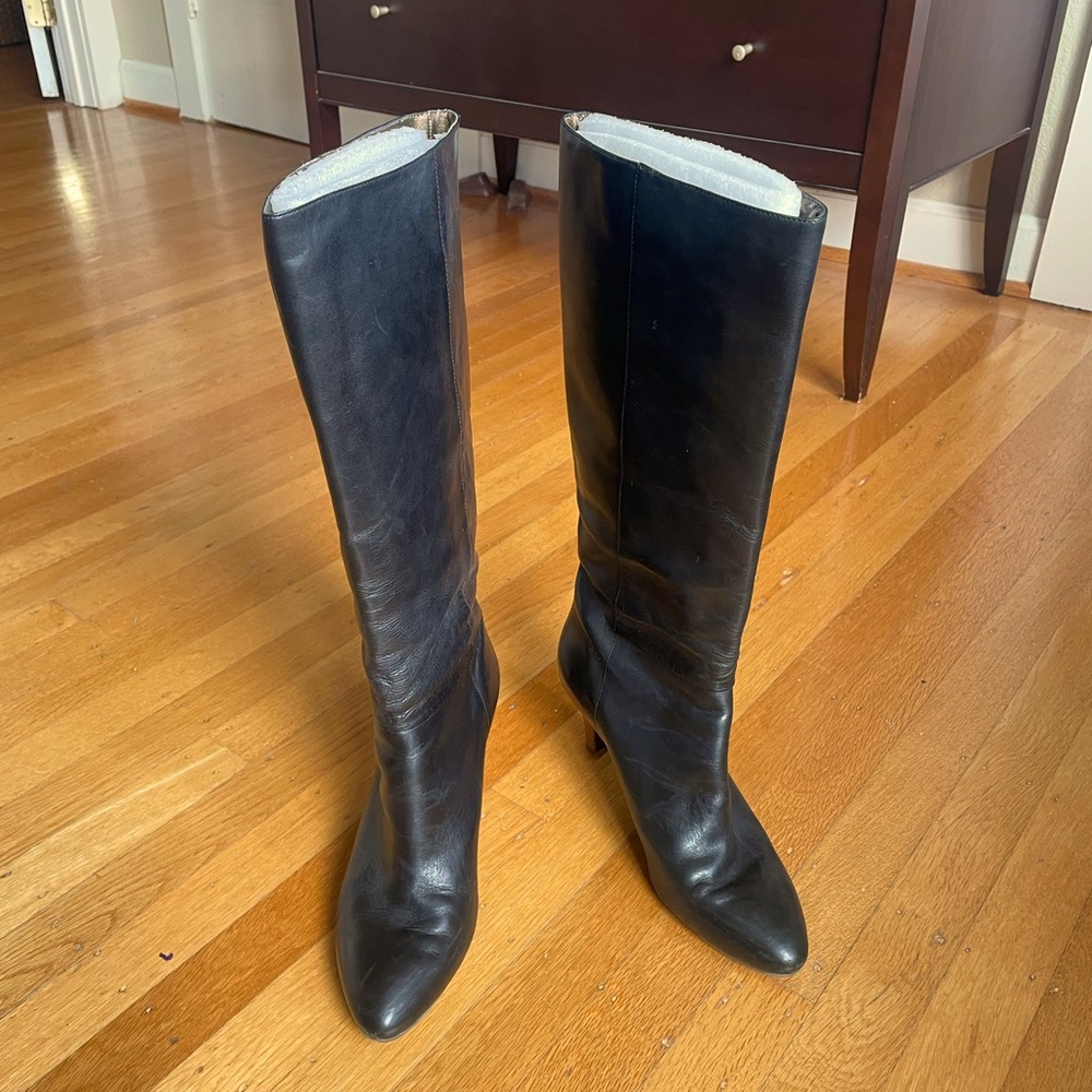 Banana Republic tall black leather boots. Size 8.5.